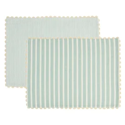 Millie Reversible Stripe Scallop Placemat