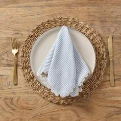 Millie Stripe Scallop Napkin 4 Pack