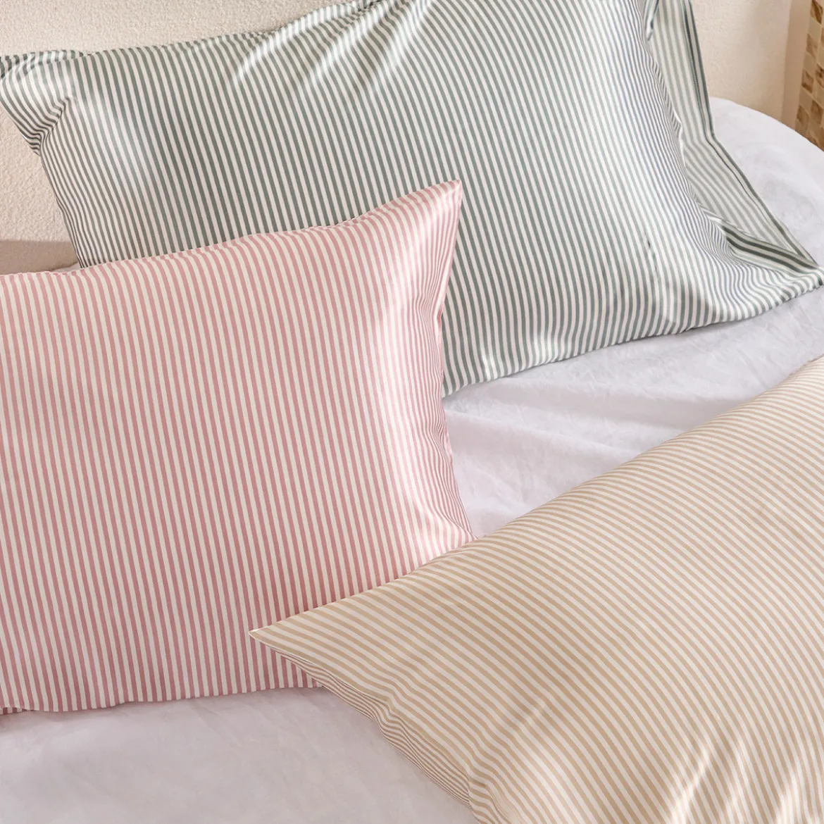 Mulberry Silk Natural Striped Pillowcase