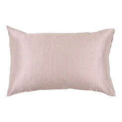 Mulberry Silk Vintage Rose Pink Striped Pillowcase