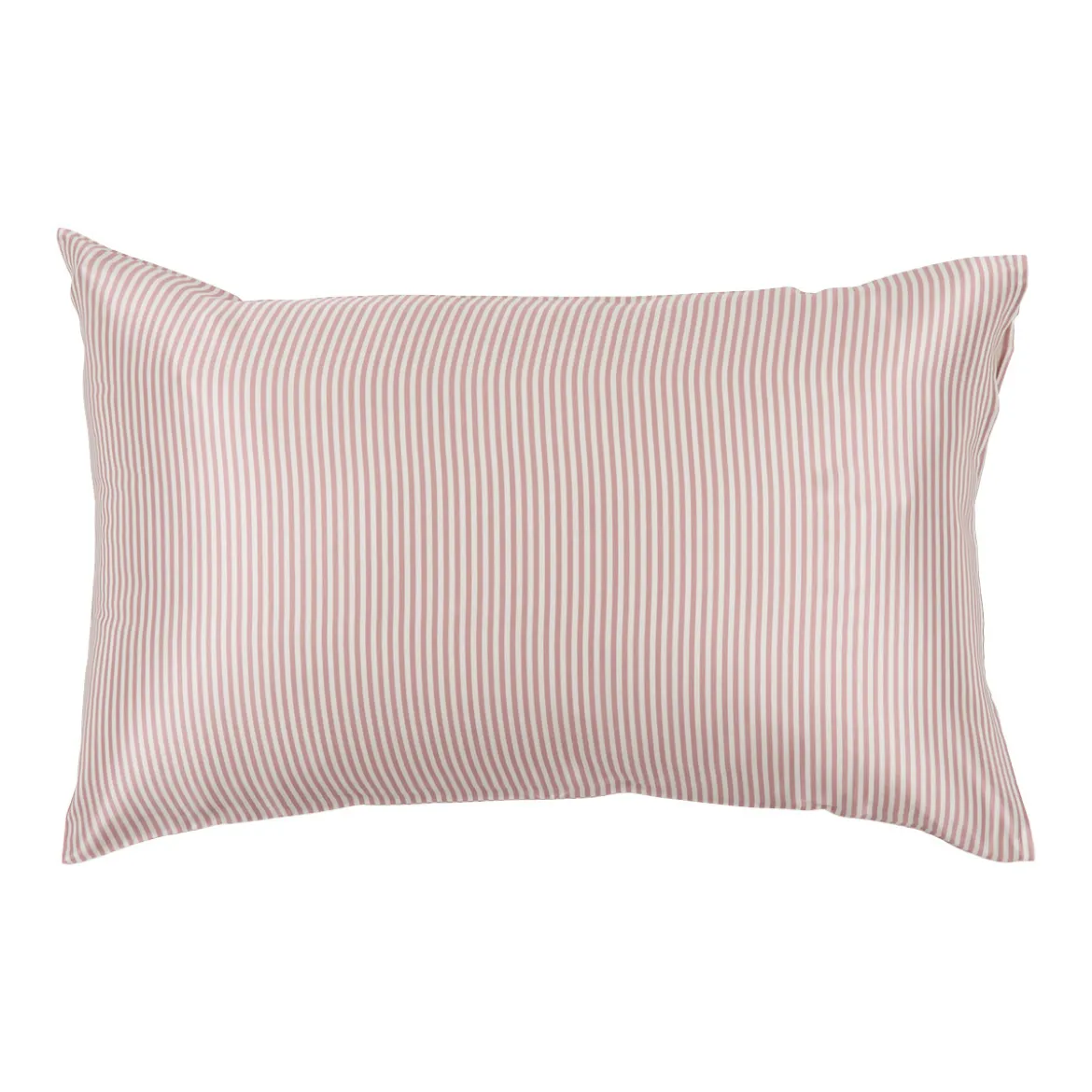 Mulberry Silk Vintage Rose Pink Striped Pillowcase