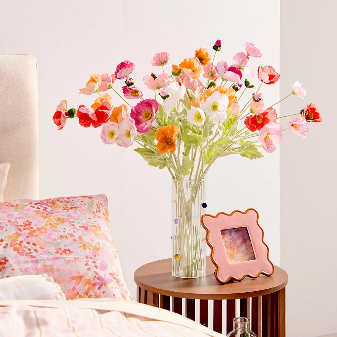 Multi Colour Wild Poppy Artificial Flower Bouquet
