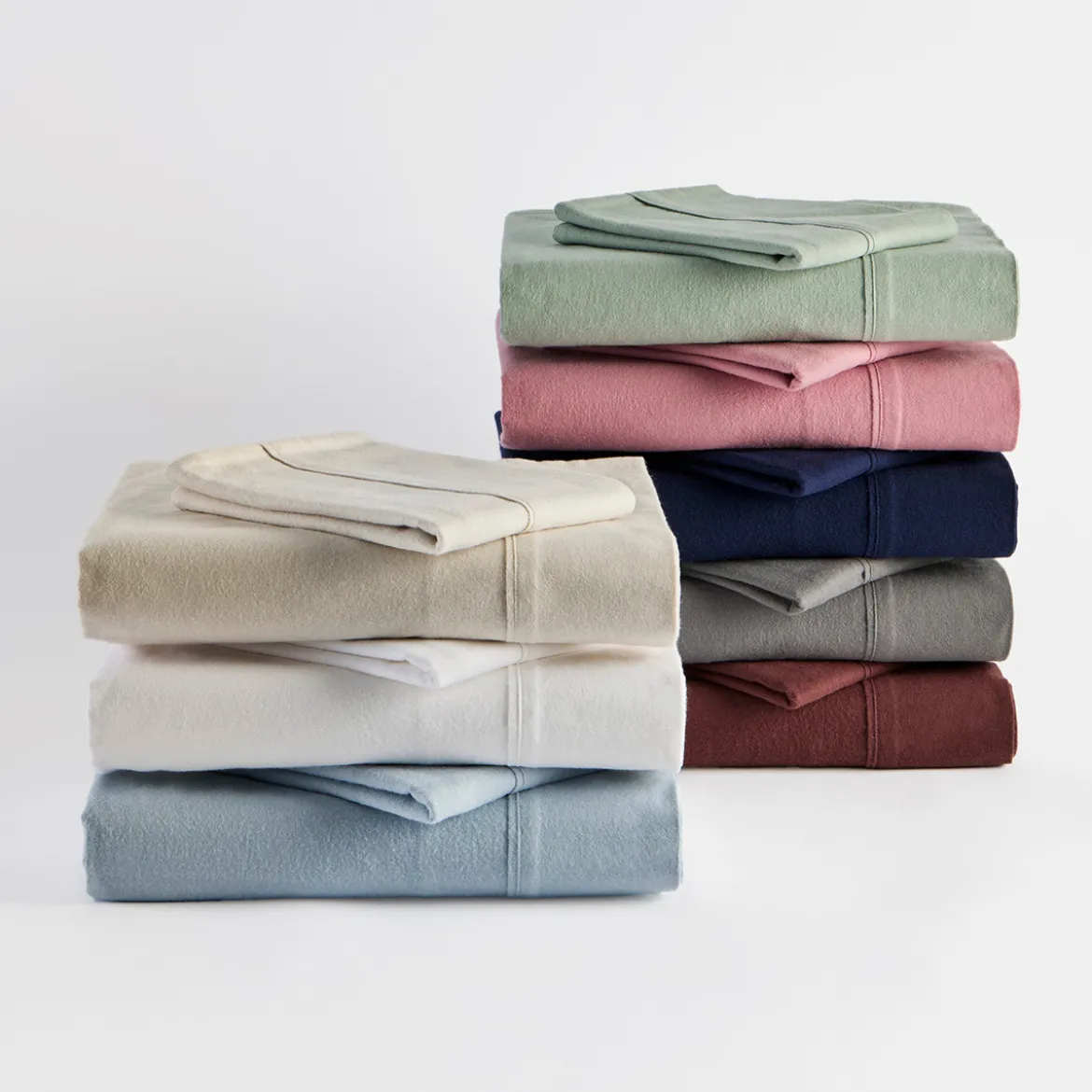 Navy Cotton Flannelette Sheet Set