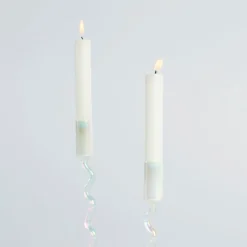 Opaline Candle Holder Set of 2