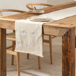 Palm Springs White Table Runner