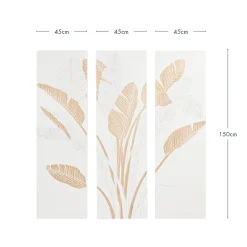 Peregian Carved Timber Wall Art Set of 3