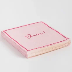 Pink Cheers Cocktail Paper Napkin 20 Pack