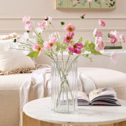 Pink Wild Poppy Artificial Flower Bouquet