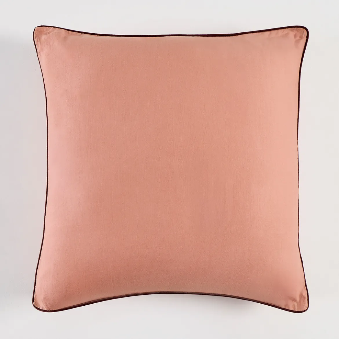Piped Washed Linen Look Tan European Pillowcase
