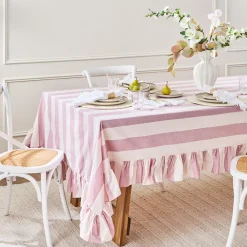Piper Stripe Ruffle Table Cloth
