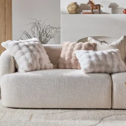 Prague Faux Fur Large Square Cushion