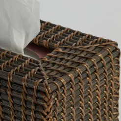 Rattan Black Wash Tissue Box Cover Range