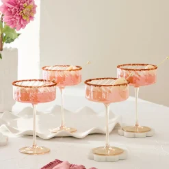 Raya Lustre Cocktail Coupe Glass Set of 4