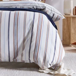 Regatta Reversible Stripe Quilt Cover Set