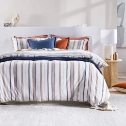 Regatta Reversible Stripe Quilt Cover Set