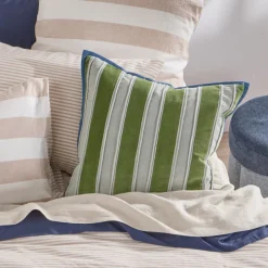 Remi Velvet Stripe With Flange Cushion