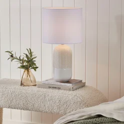 River White/Natural 54cm Table Lamp