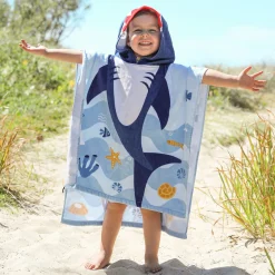 Sea Adventures Shark Hooded Beach Towel