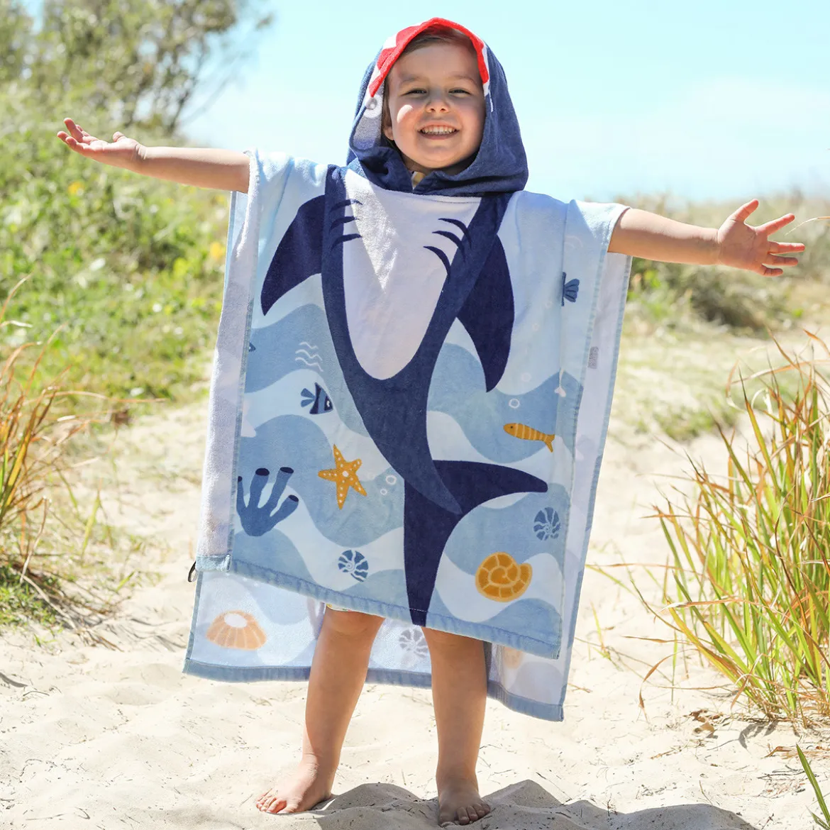 Sea Adventures Shark Hooded Beach Towel