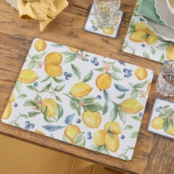 Sicily Lemons Cork Placemat Set of 6