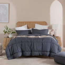 Snoozi Cube Charcoal Microfibre Comforter Set