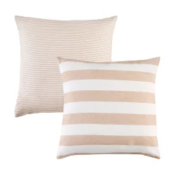 St Barts Natural Stripe European Pillowcase