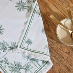 Tahiti Green Reversible Table Runner