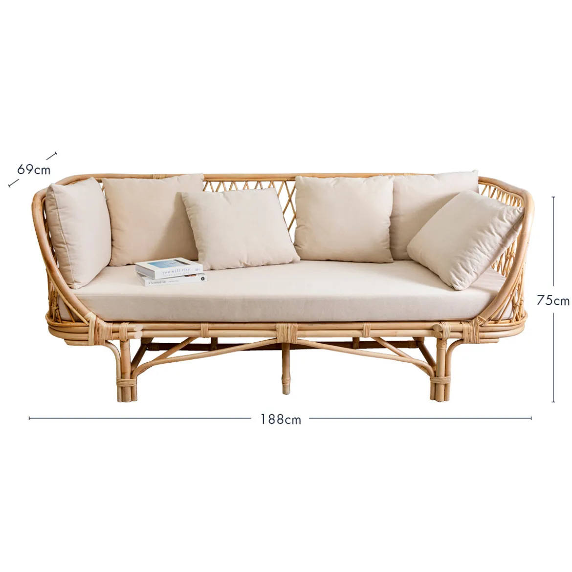 Tanah 3 Seater Rattan Daybed