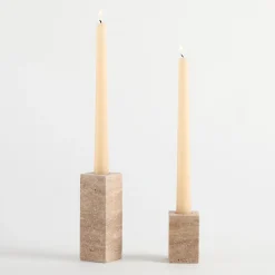 Tarra Travertine Candle Holder