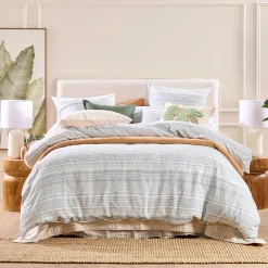 Tasman Jacquard Green Quilt Cover Set