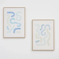 Tide Lines Framed Canvas Wall Art