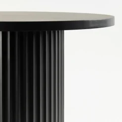 Tully Black Fluted Side Table