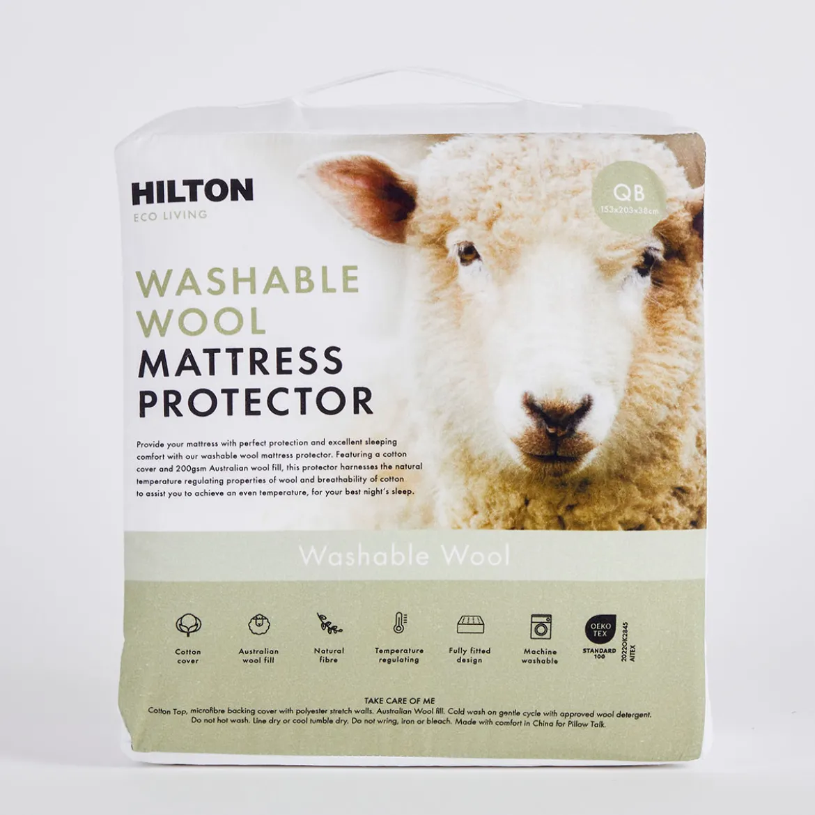 Washable Wool Mattress Protector