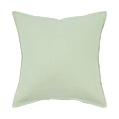 Washed Linen Look Matcha Green European Pillowcase