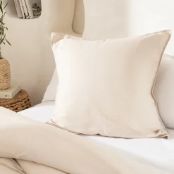 Washed Linen Look Natural European Pillowcase