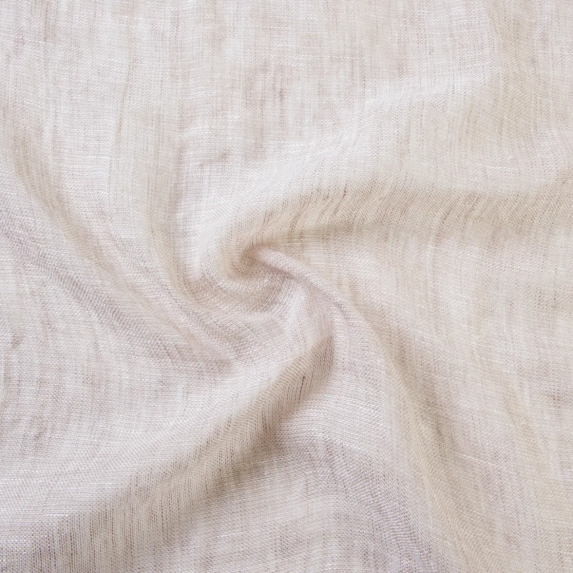 Washed Linen Natural Sheer Curtain Pair 140x250cm