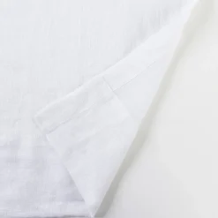 Washed Linen White Sheer Curtain Set of 2