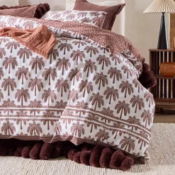 Zuri Palm Reversible Quilt Cover Set